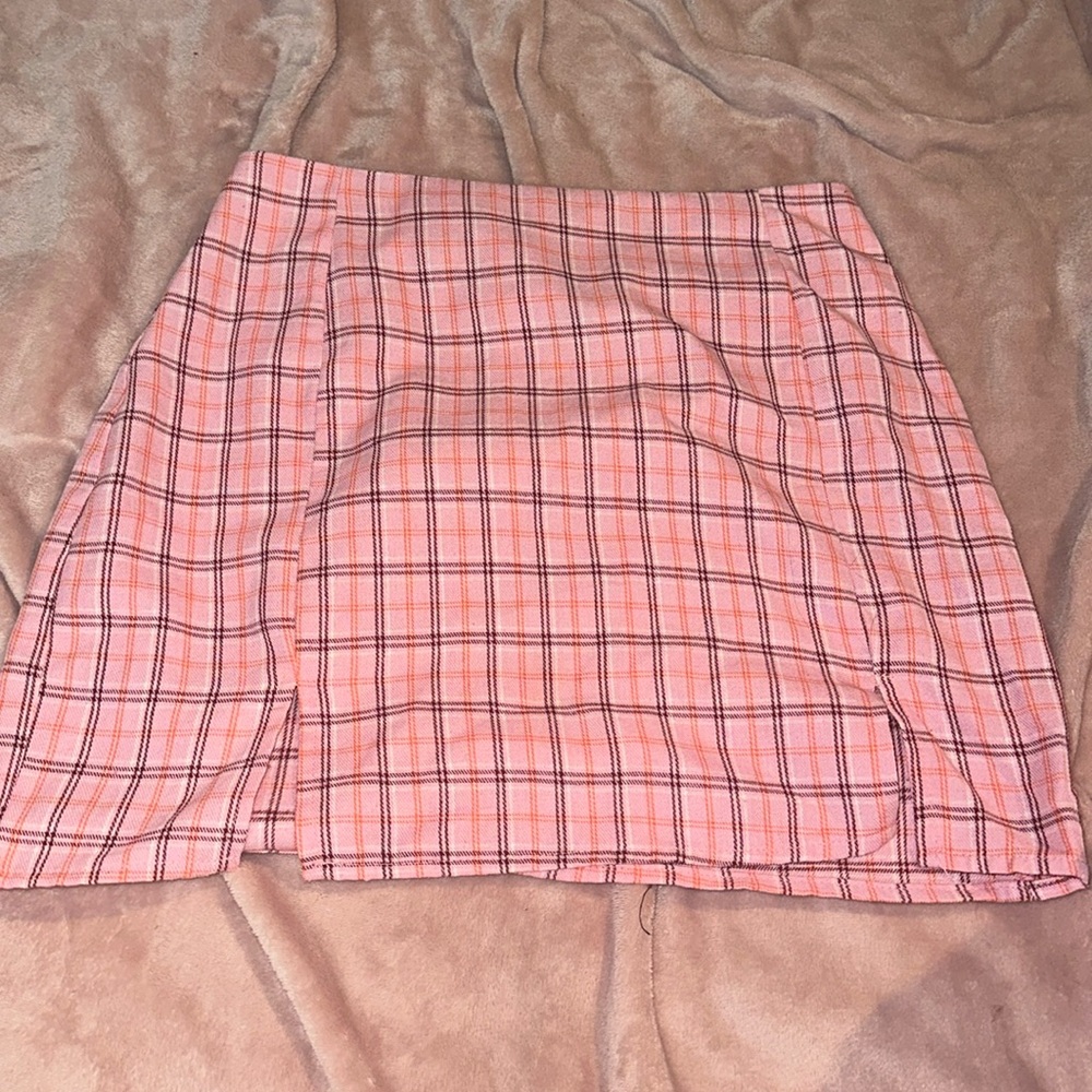 shein pink skirt